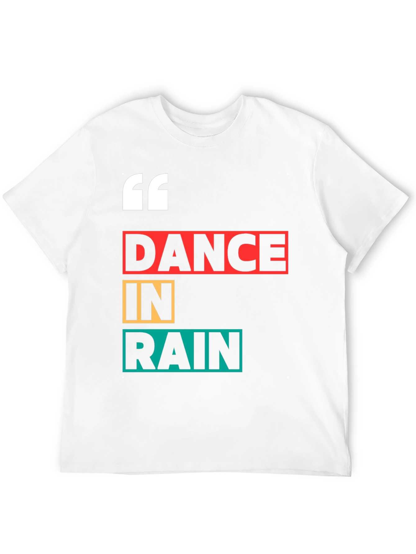 Dance in Rain Graphic Print Black T-Shirt