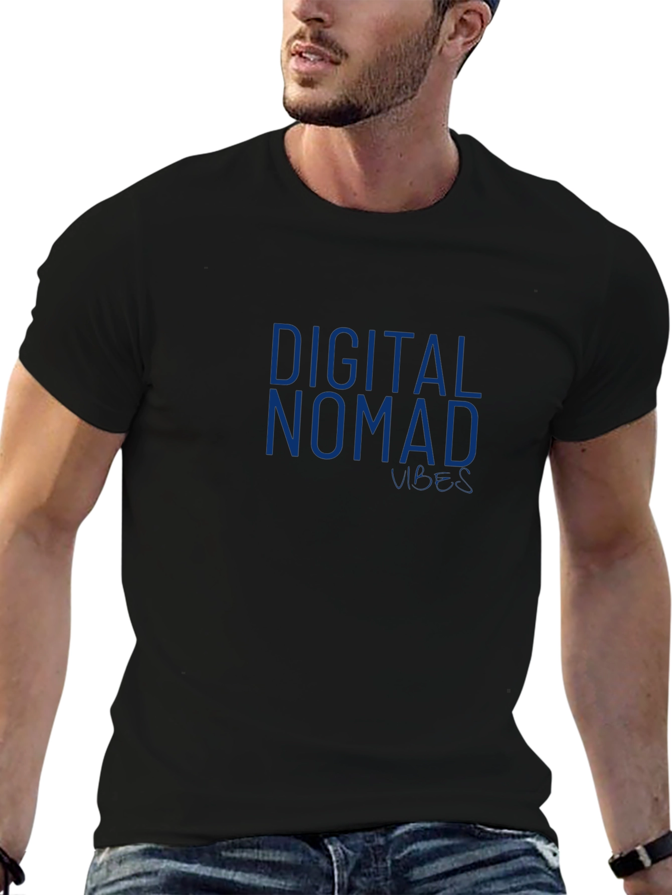 Digital Nomad Vibes Black T-Shirt