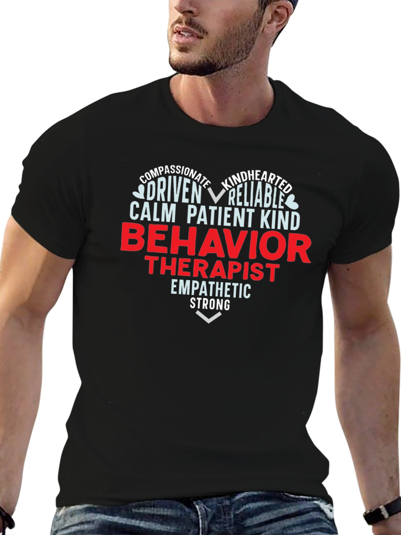 Behavior Therapist Heart Graphic T-Shirt