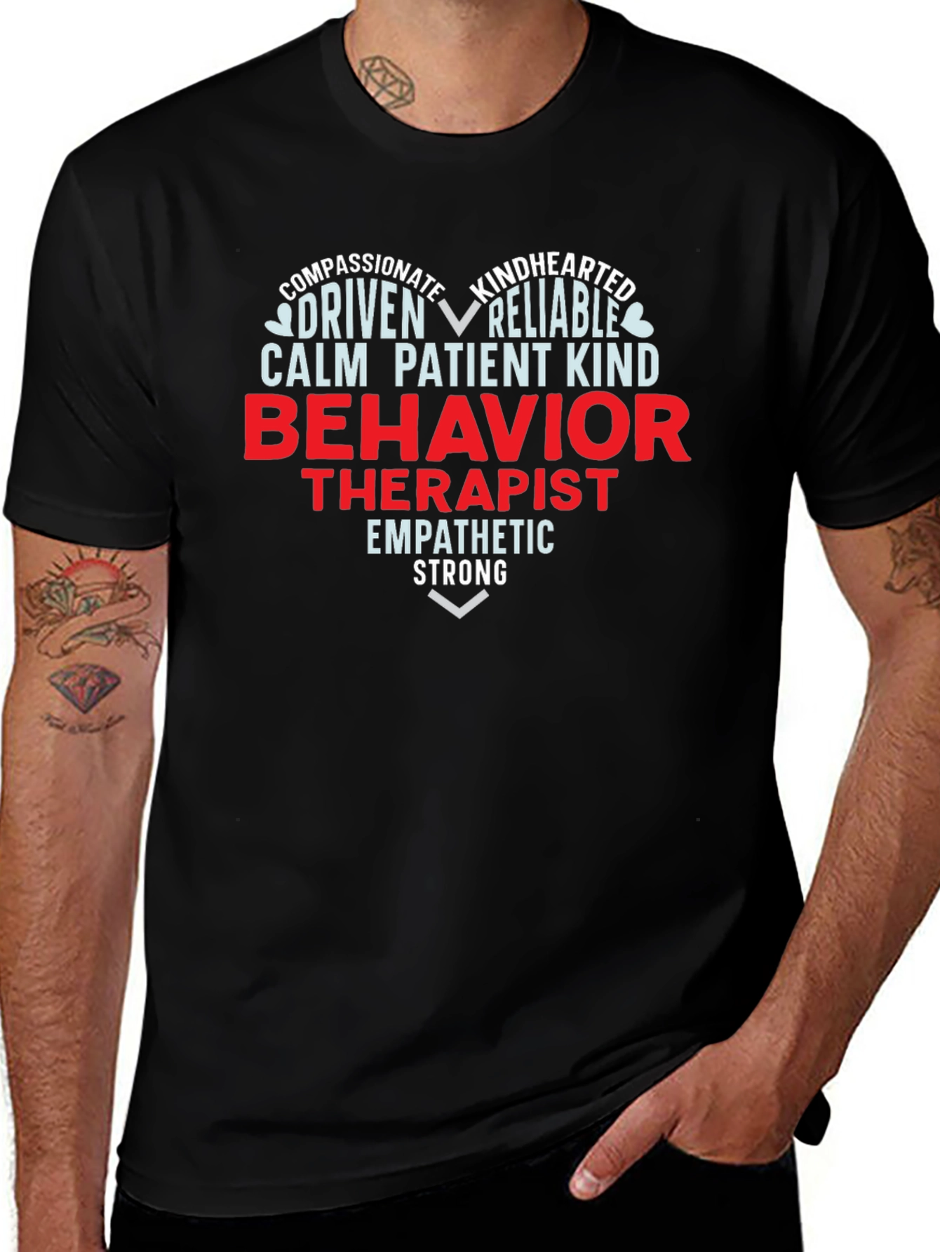 Behavior Therapist Heart Graphic T-Shirt