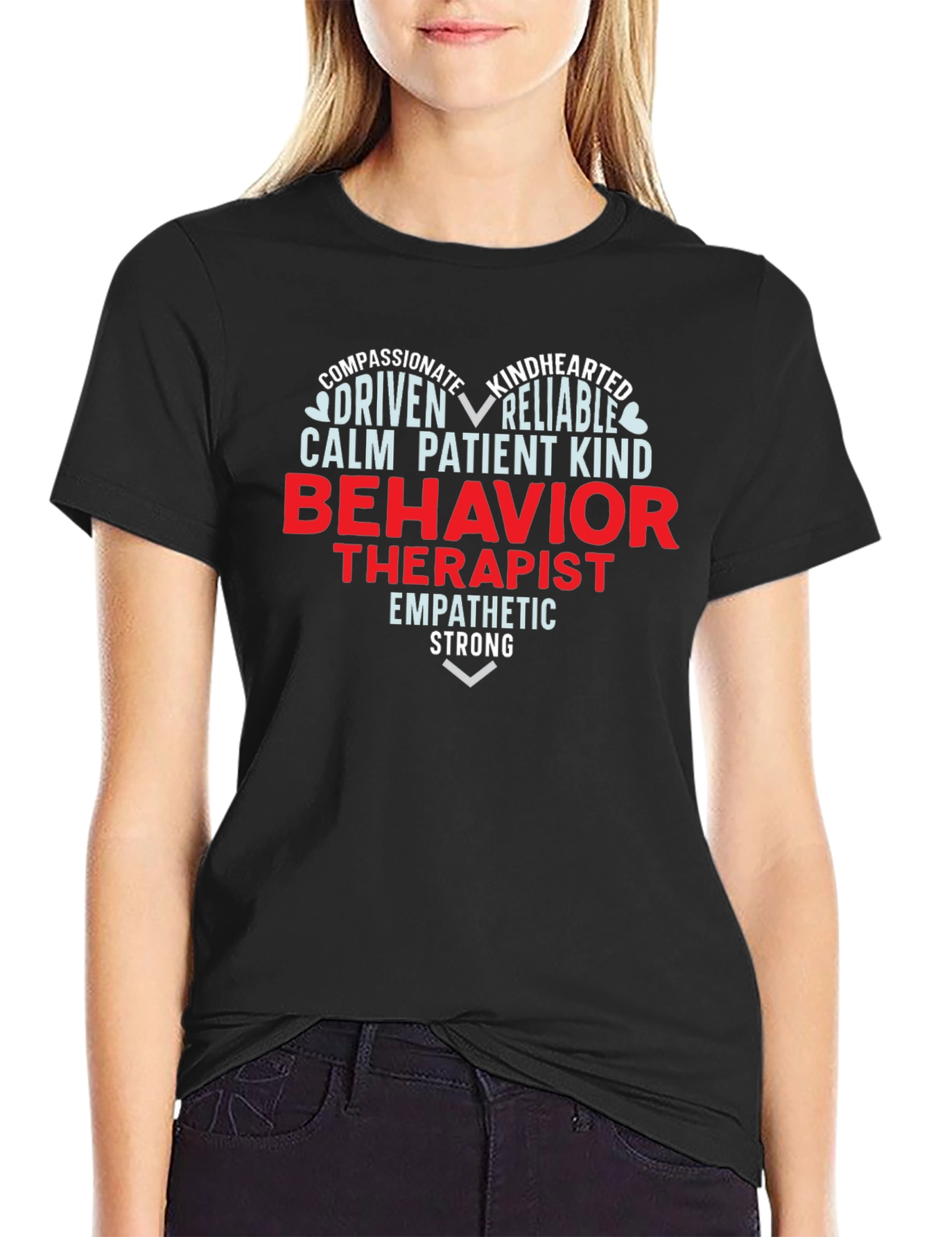 Behavior Therapist Heart Graphic T-Shirt