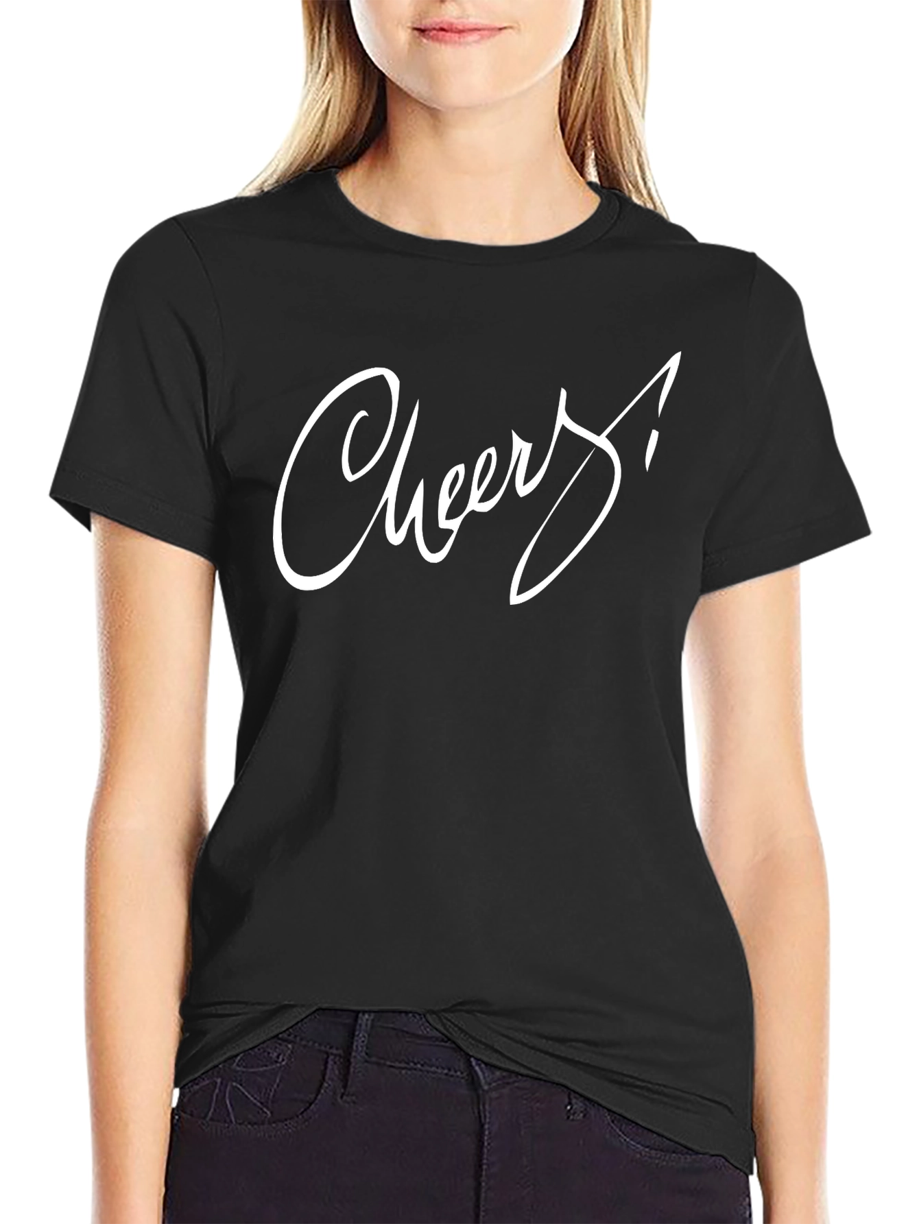Cheers Graphic Black T-Shirt