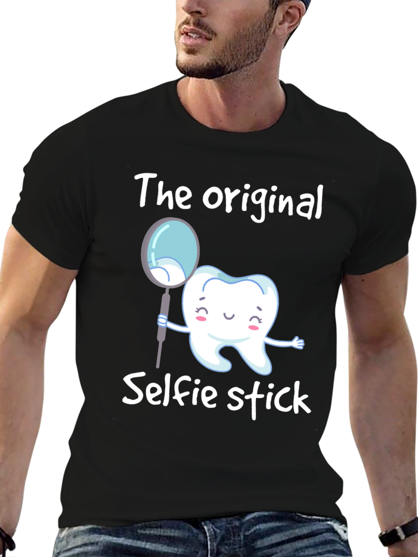 Funny Dental Hygienist Selfie Stick T-Shirt