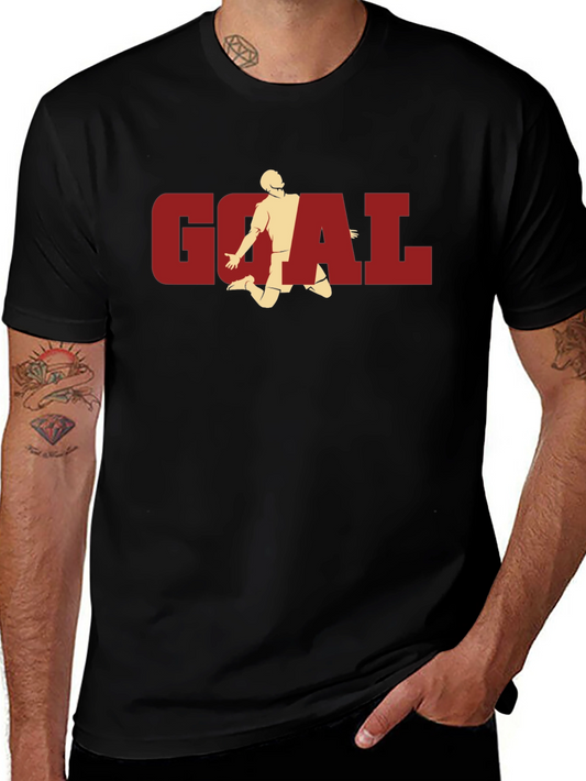 Goal! Graphic Tee - Black Cotton T-Shirt