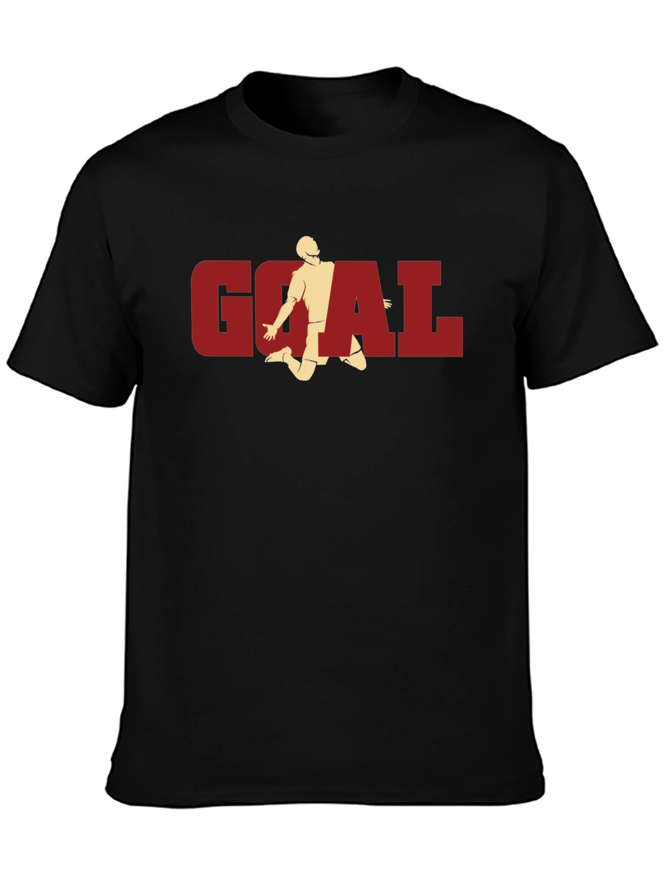Goal! Graphic Tee - Black Cotton T-Shirt