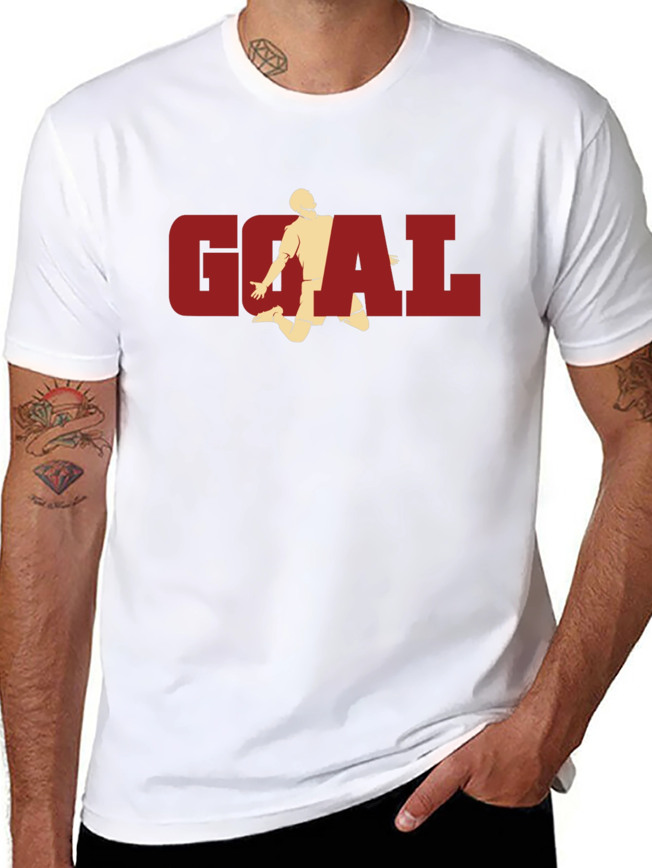Goal! Graphic Tee - Black Cotton T-Shirt
