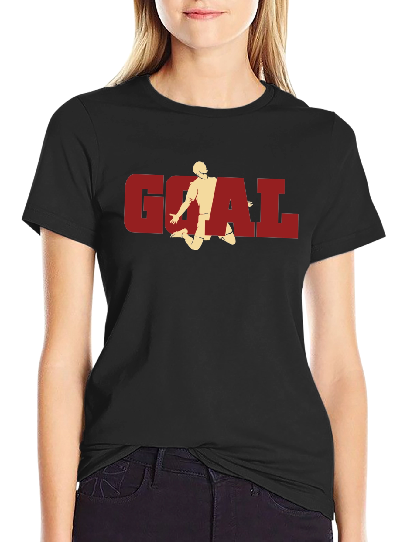 Goal! Graphic Tee - Black Cotton T-Shirt