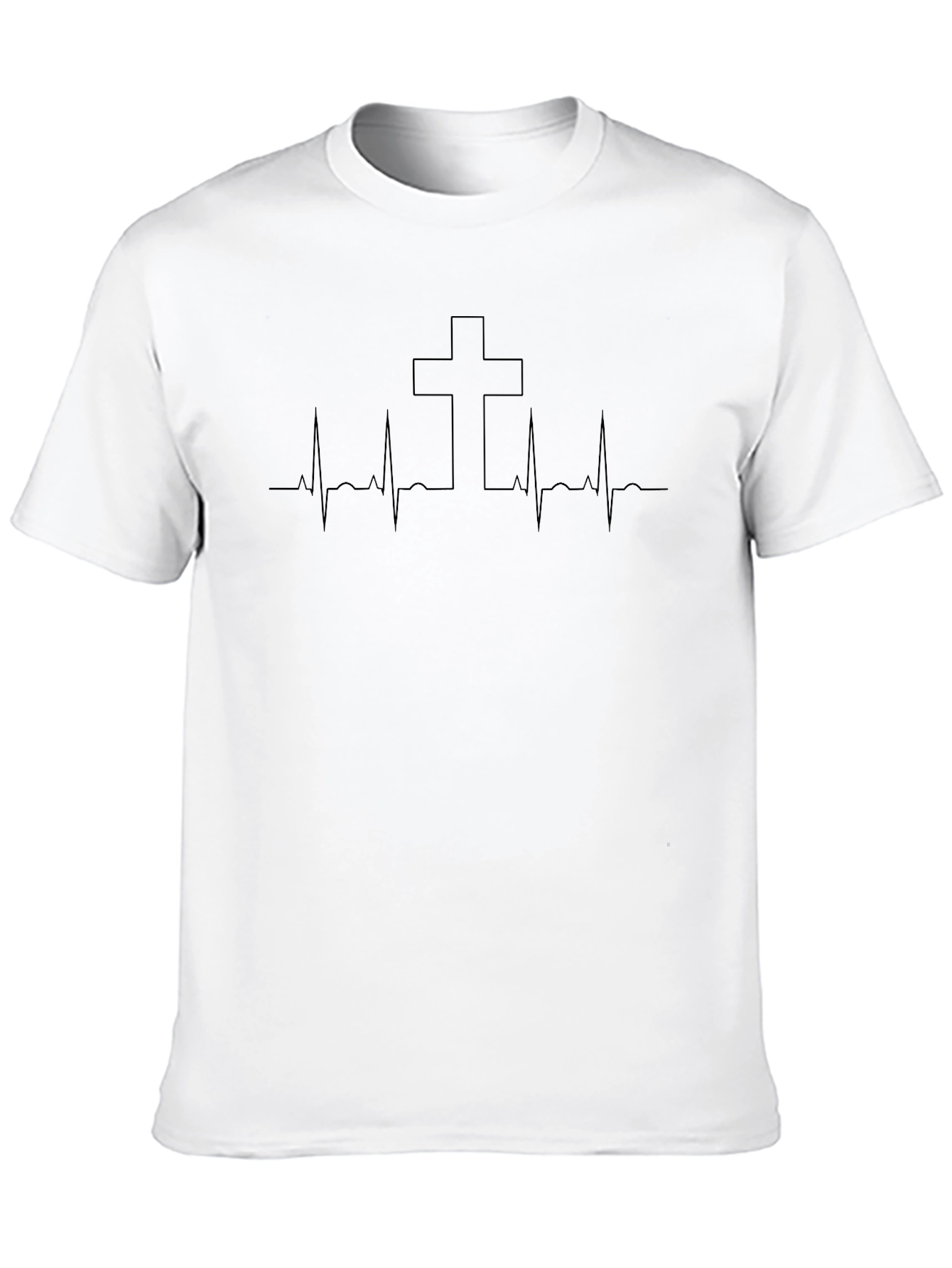 Christian Cross Heartbeat T-Shirt