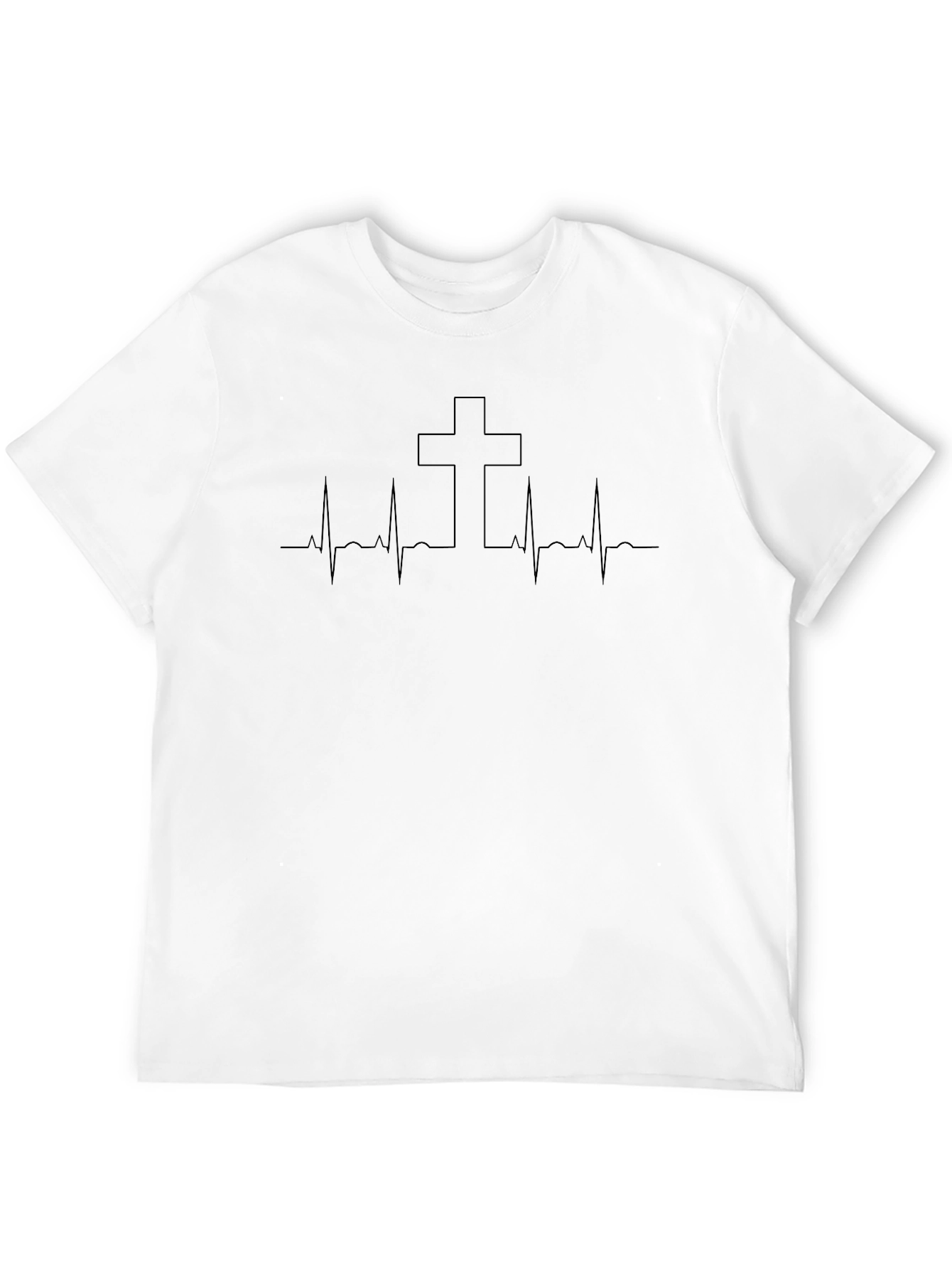 Christian Cross Heartbeat T-Shirt