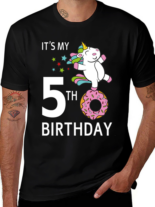 Its My 5th Birthday Unicorn Donut T-Shirt