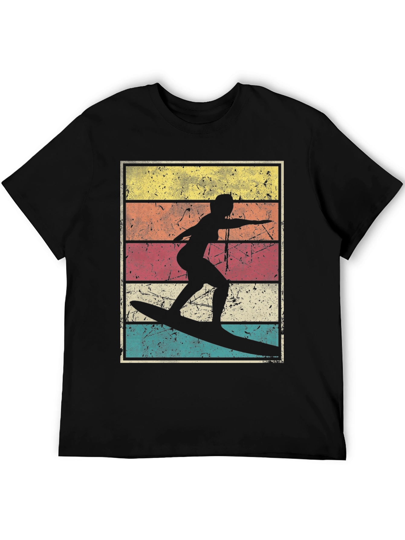 Retro Surfer Silhouette Graphic Tee