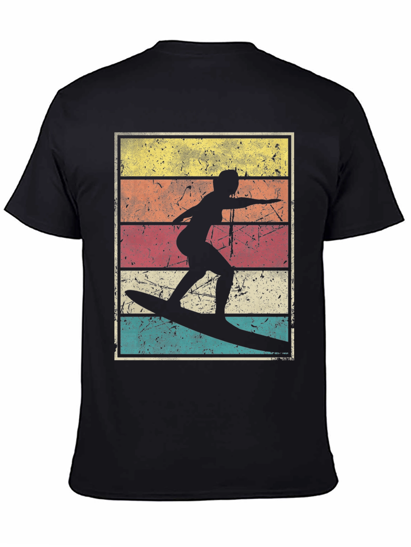Retro Surfer Silhouette Graphic Tee