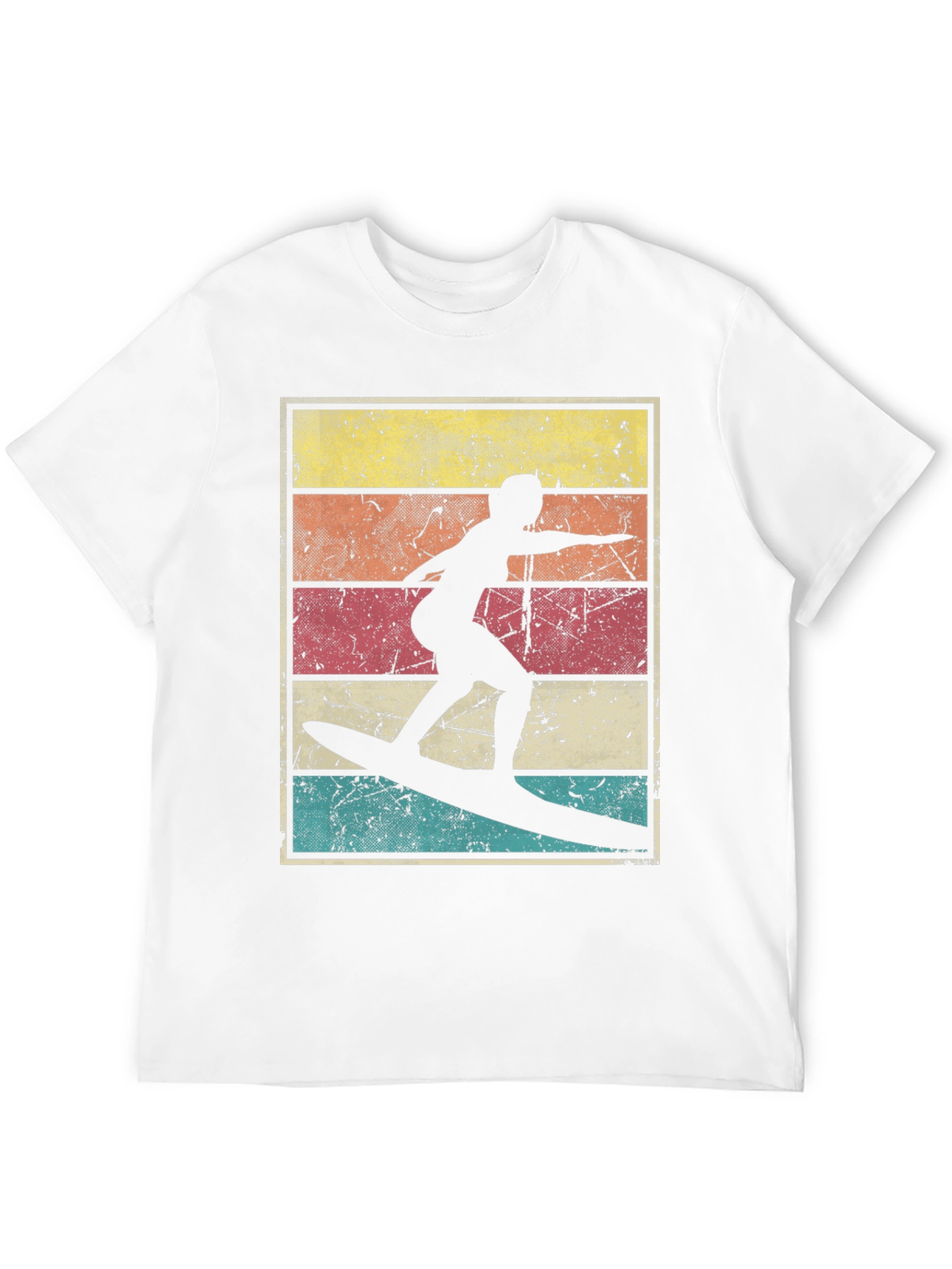 Retro Surfer Silhouette Graphic Tee