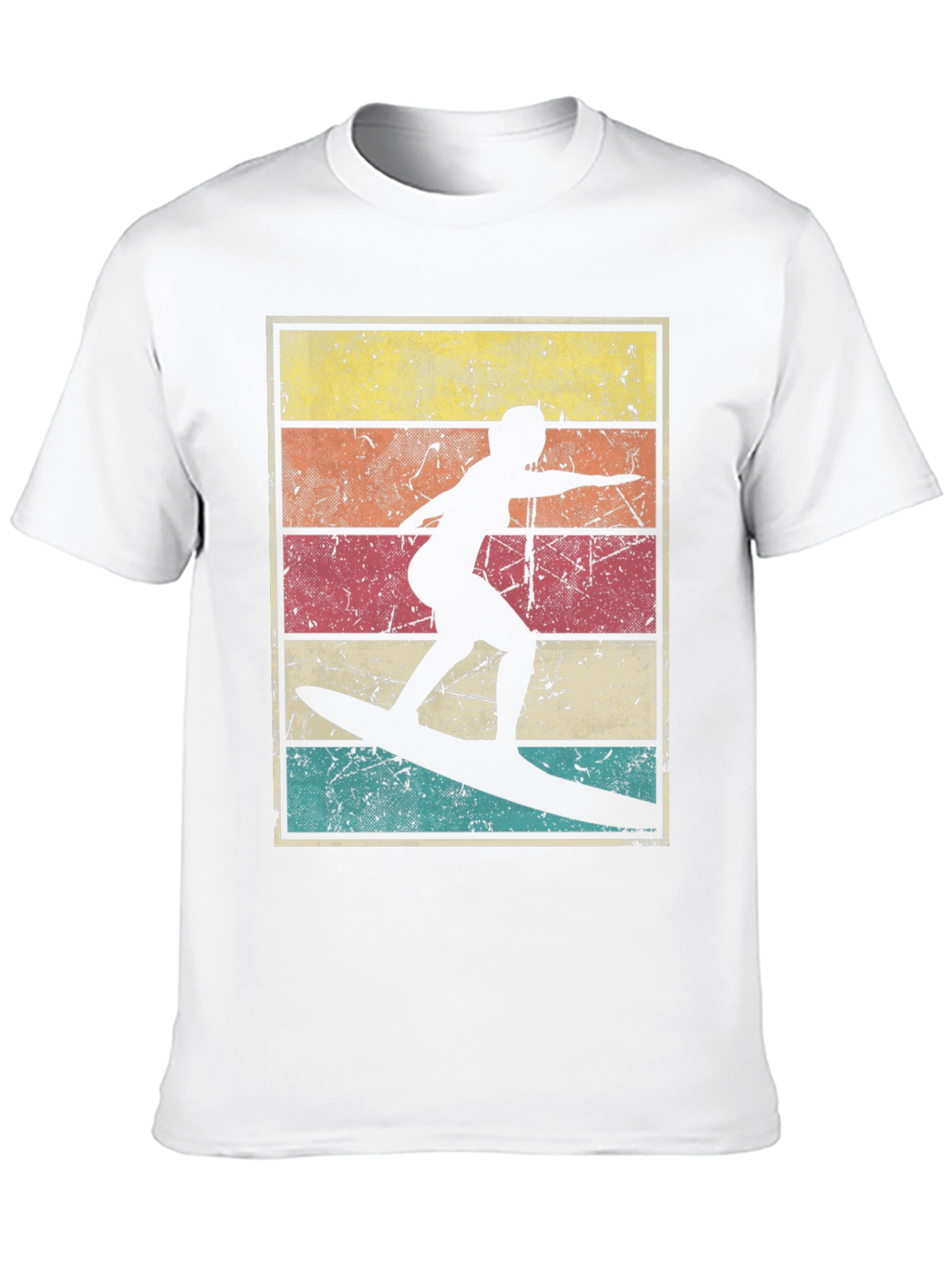 Retro Surfer Silhouette Graphic Tee