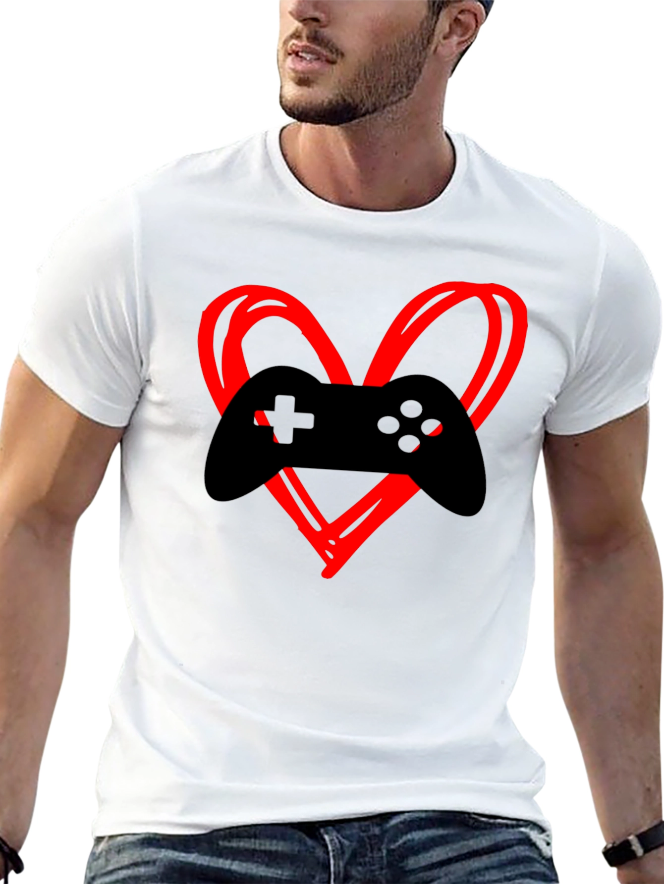 Gamer Heartbeat T-Shirt - Black
