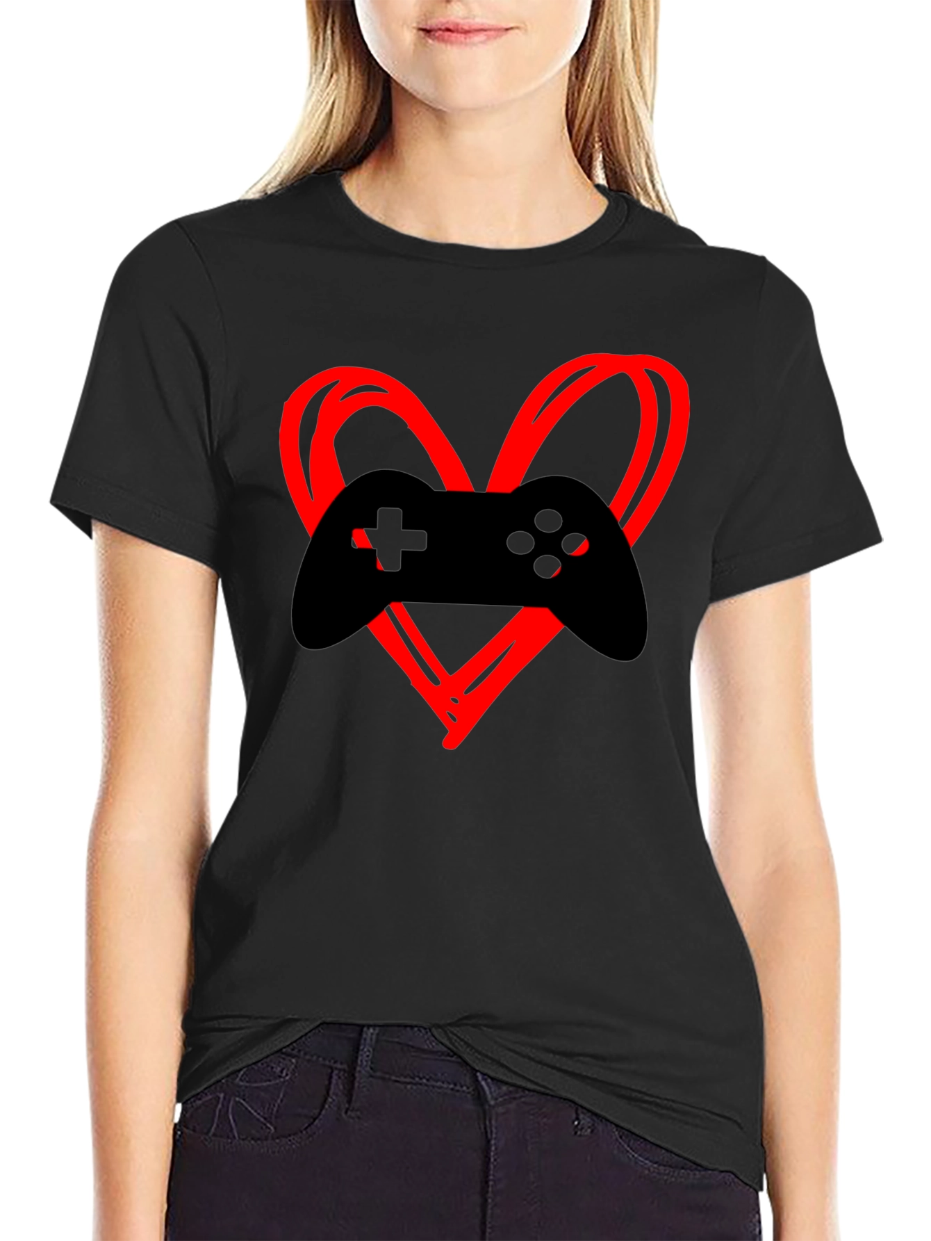 Gamer Heartbeat T-Shirt - Black
