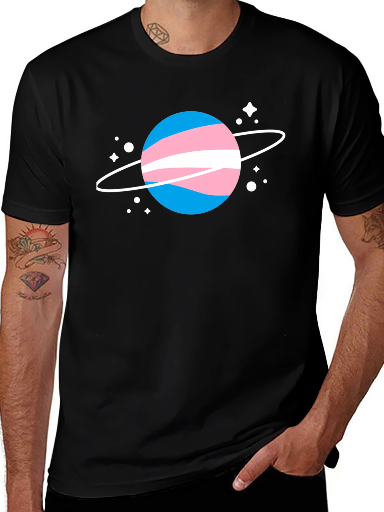Transgender Pride Planet Graphic Tee