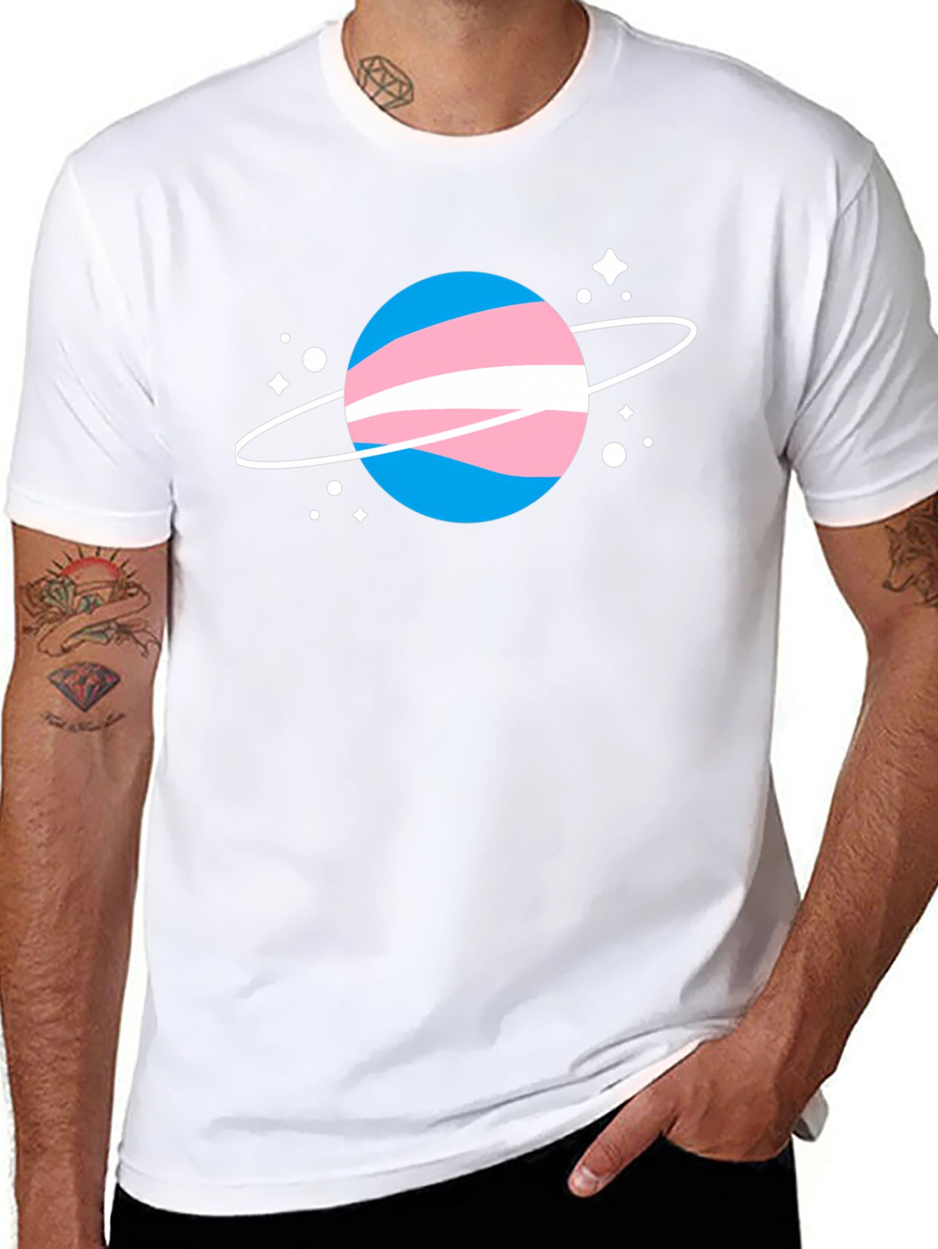 Transgender Pride Planet Graphic Tee