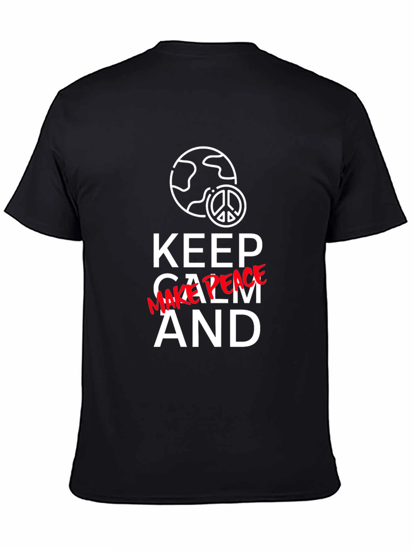 Keep Calm Graphic T-Shirt - Peace and Earth Design