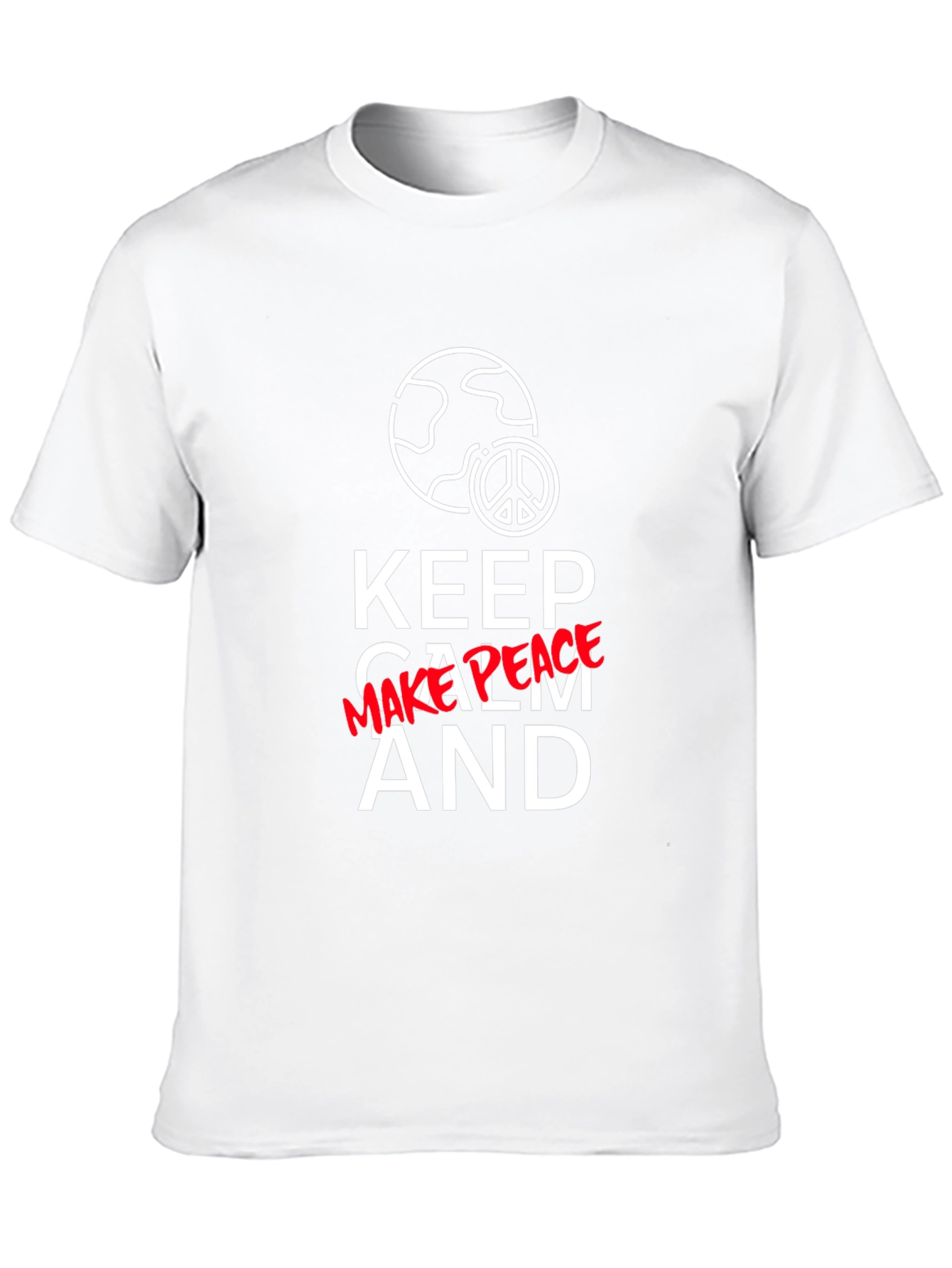 Keep Calm Graphic T-Shirt - Peace and Earth Design