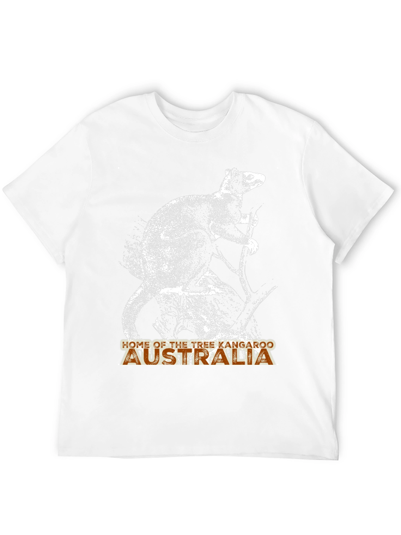 Tree Kangaroo Australia Graphic Tee - Mens Black T-Shirt