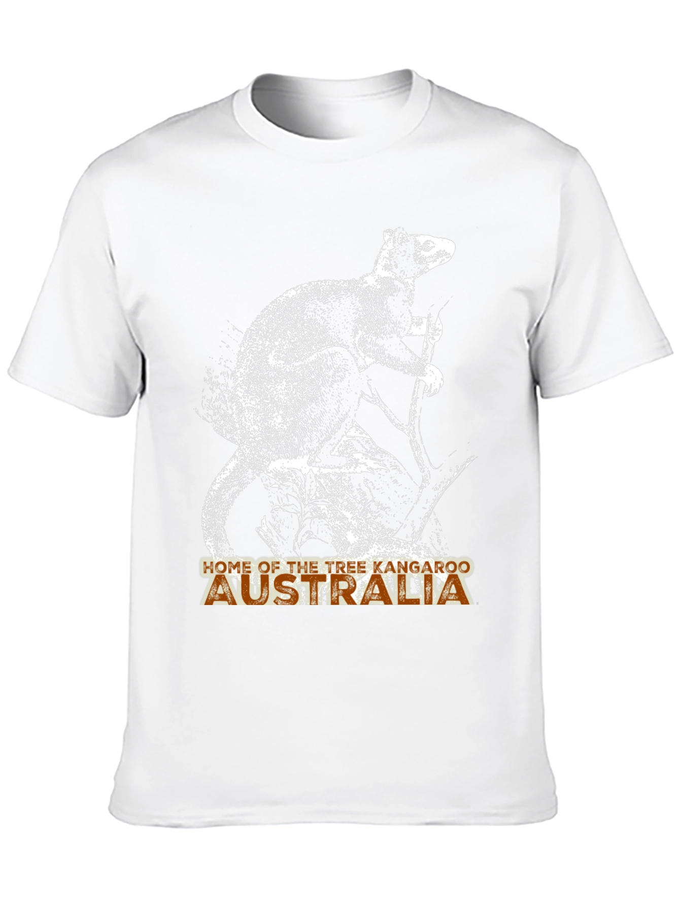 Tree Kangaroo Australia Graphic Tee - Mens Black T-Shirt