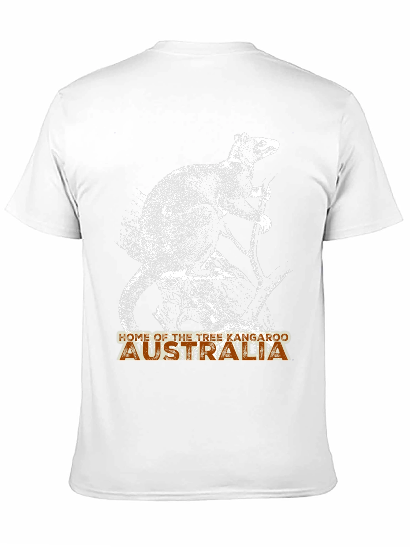 Tree Kangaroo Australia Graphic Tee - Mens Black T-Shirt