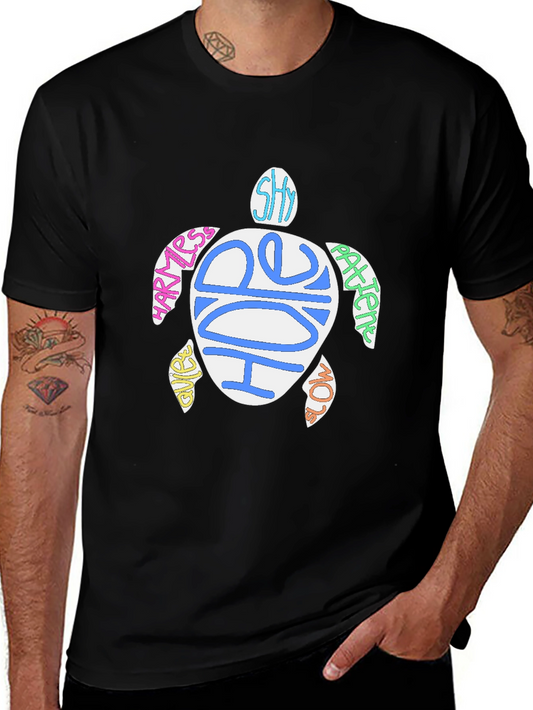 Sea Turtle Word Art Graphic T-Shirt