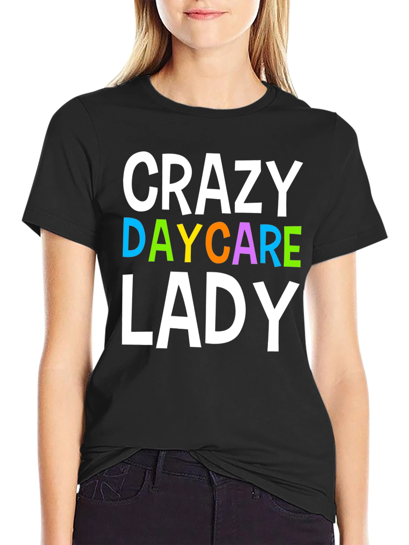 Crazy Daycare Lady T-Shirt - Novelty Graphic Tee