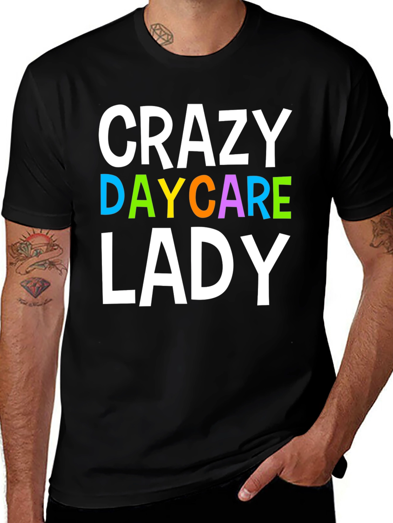 Crazy Daycare Lady T-Shirt - Novelty Graphic Tee