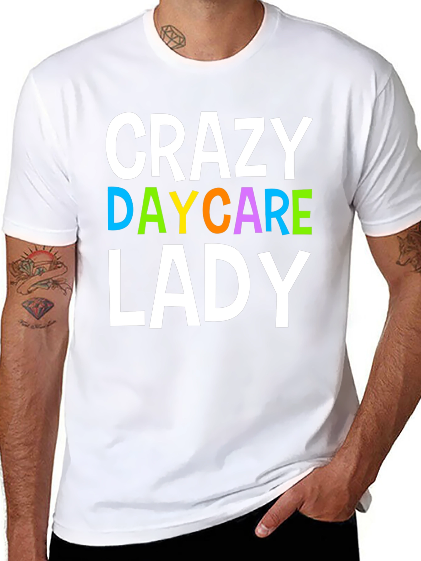 Crazy Daycare Lady T-Shirt - Novelty Graphic Tee