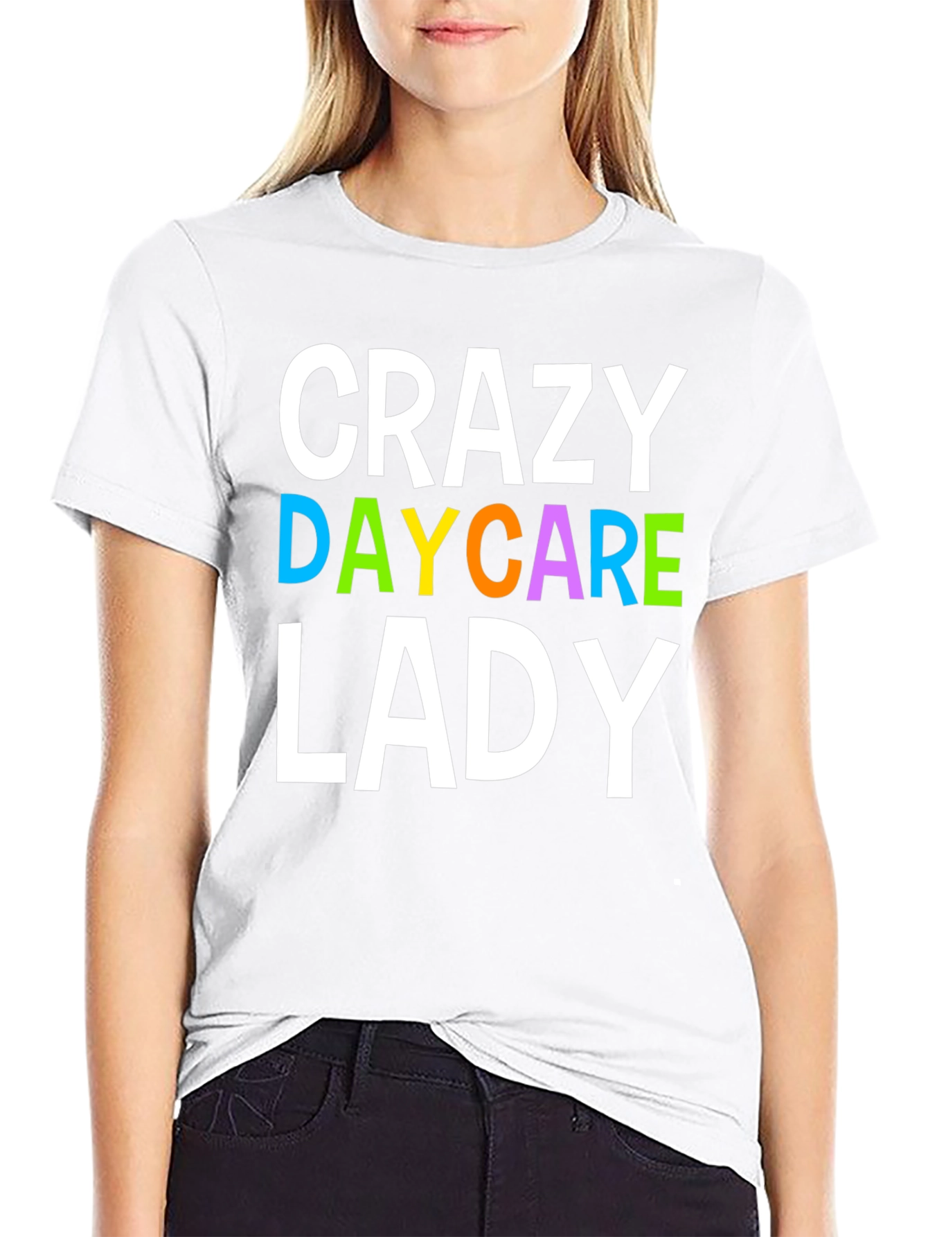 Crazy Daycare Lady T-Shirt - Novelty Graphic Tee