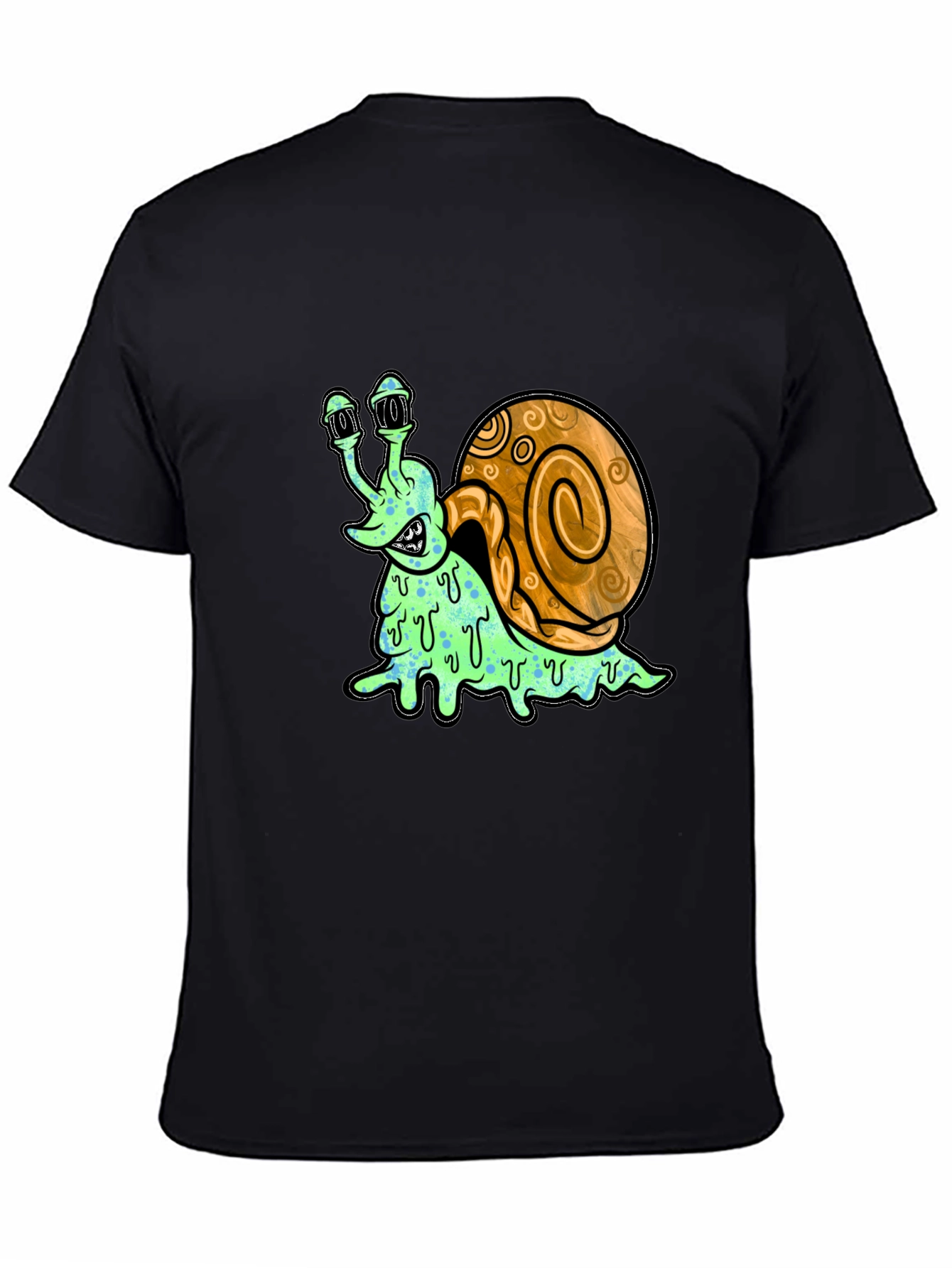 Creepy Snail Graphic Tee - Unique Cartoon Shirt