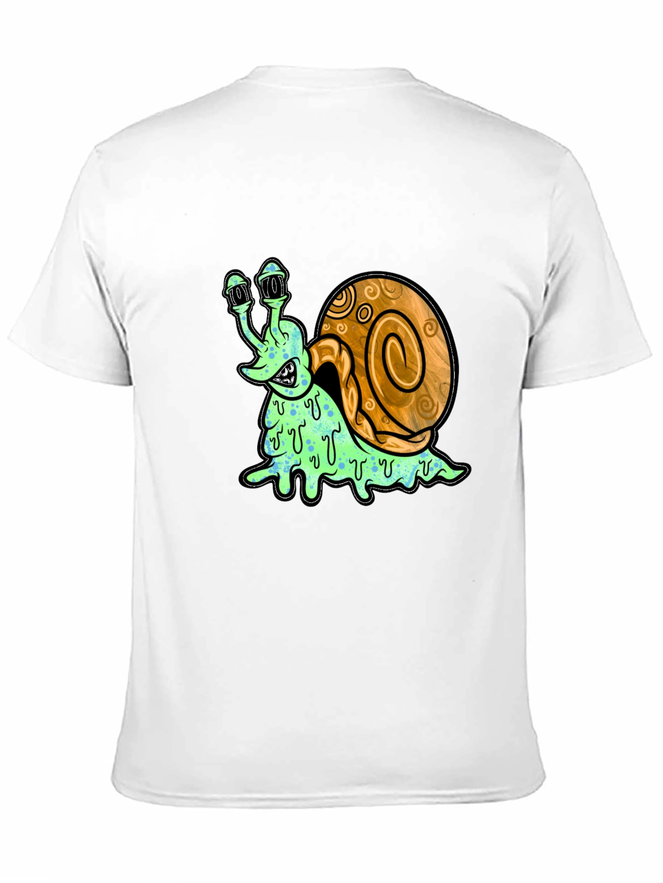 Creepy Snail Graphic Tee - Unique Cartoon Shirt