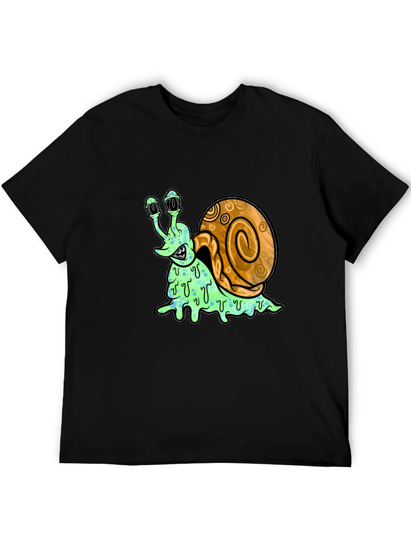 Creepy Snail Graphic Tee - Unique Cartoon Shirt