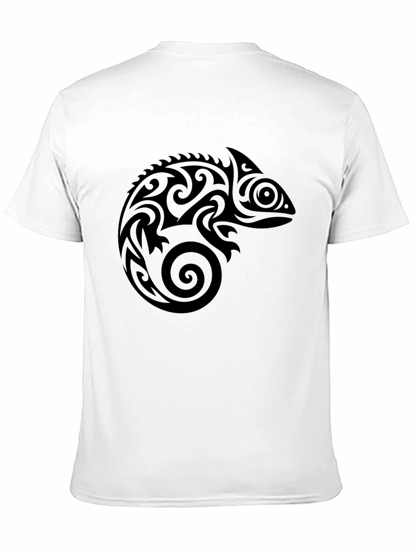 Tribal Chameleon Black T-Shirt