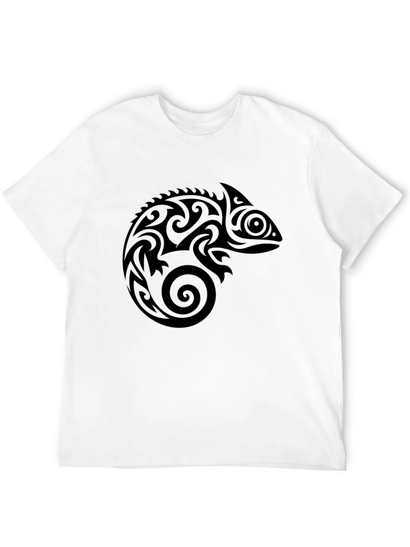 Tribal Chameleon Black T-Shirt