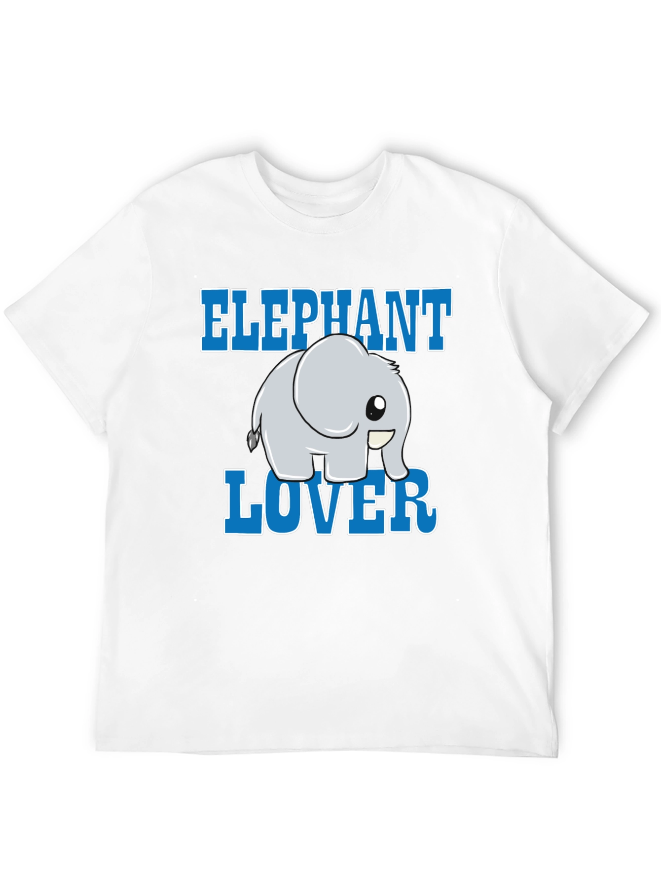 Elephant Lover Cartoon Graphic Print T-Shirt