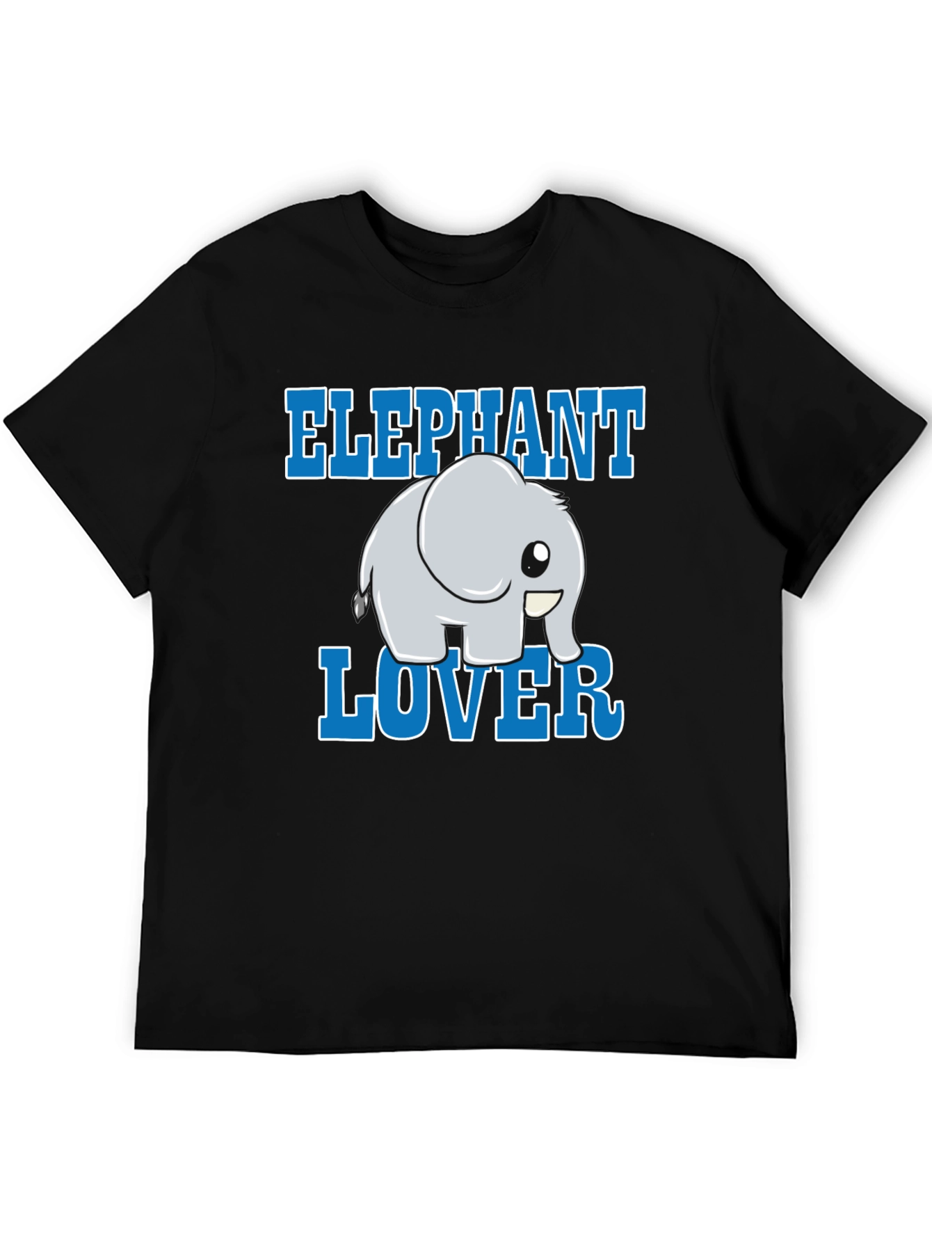 Elephant Lover Cartoon Graphic Print T-Shirt