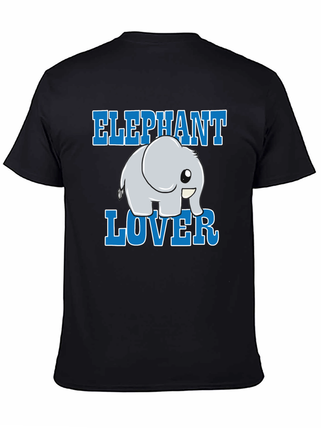 Elephant Lover Cartoon Graphic Print T-Shirt