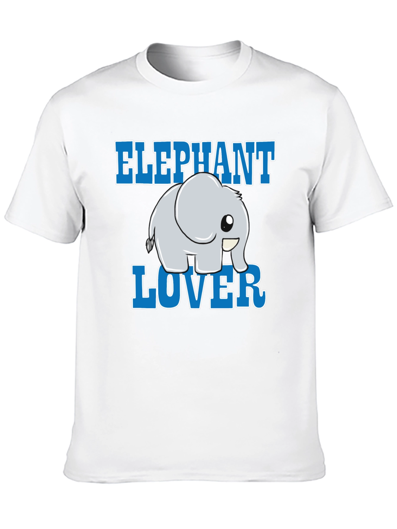 Elephant Lover Cartoon Graphic Print T-Shirt