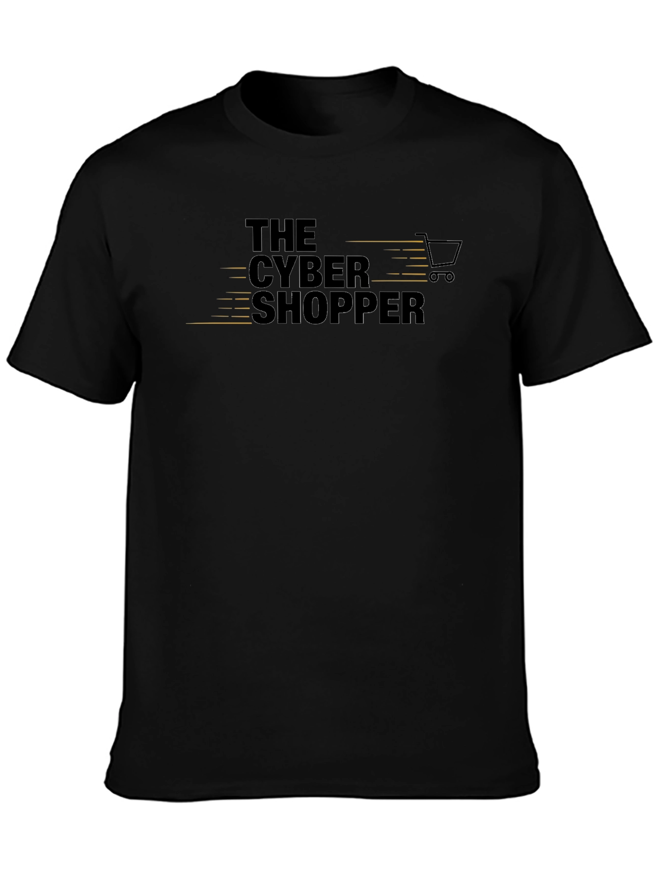 The Cyber Shopper Black Graphic T-Shirt