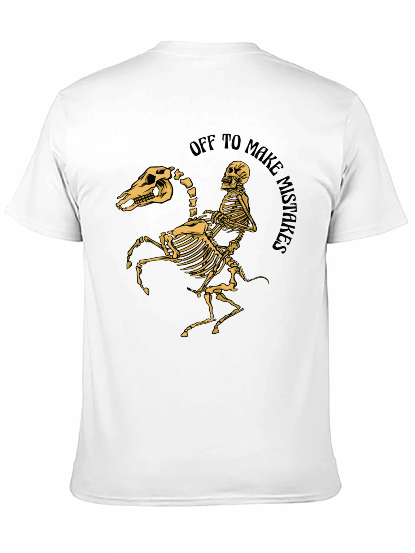 Off to Make Mistakes Skeleton Rider Graphic Tee