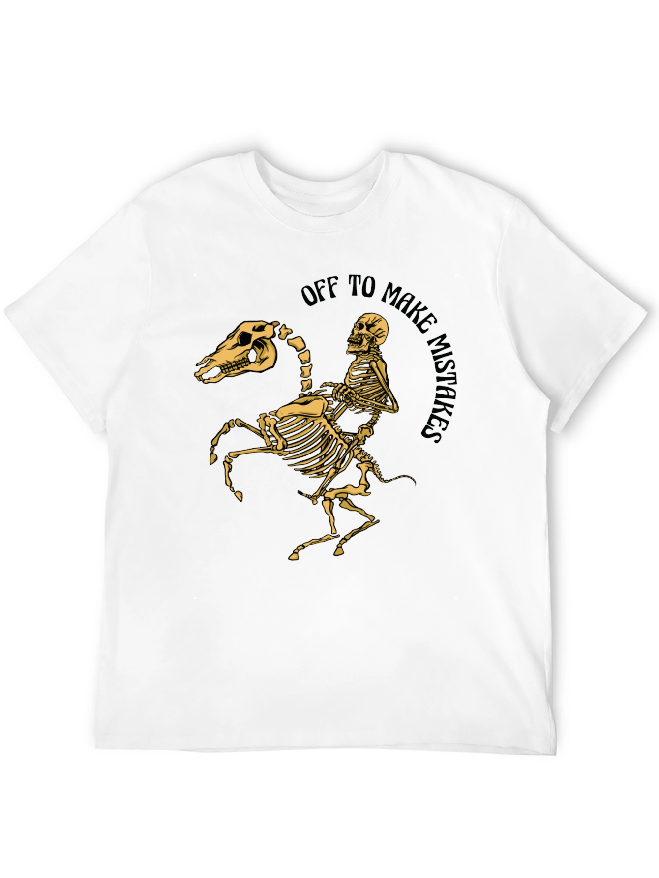 Off to Make Mistakes Skeleton Rider Graphic Tee