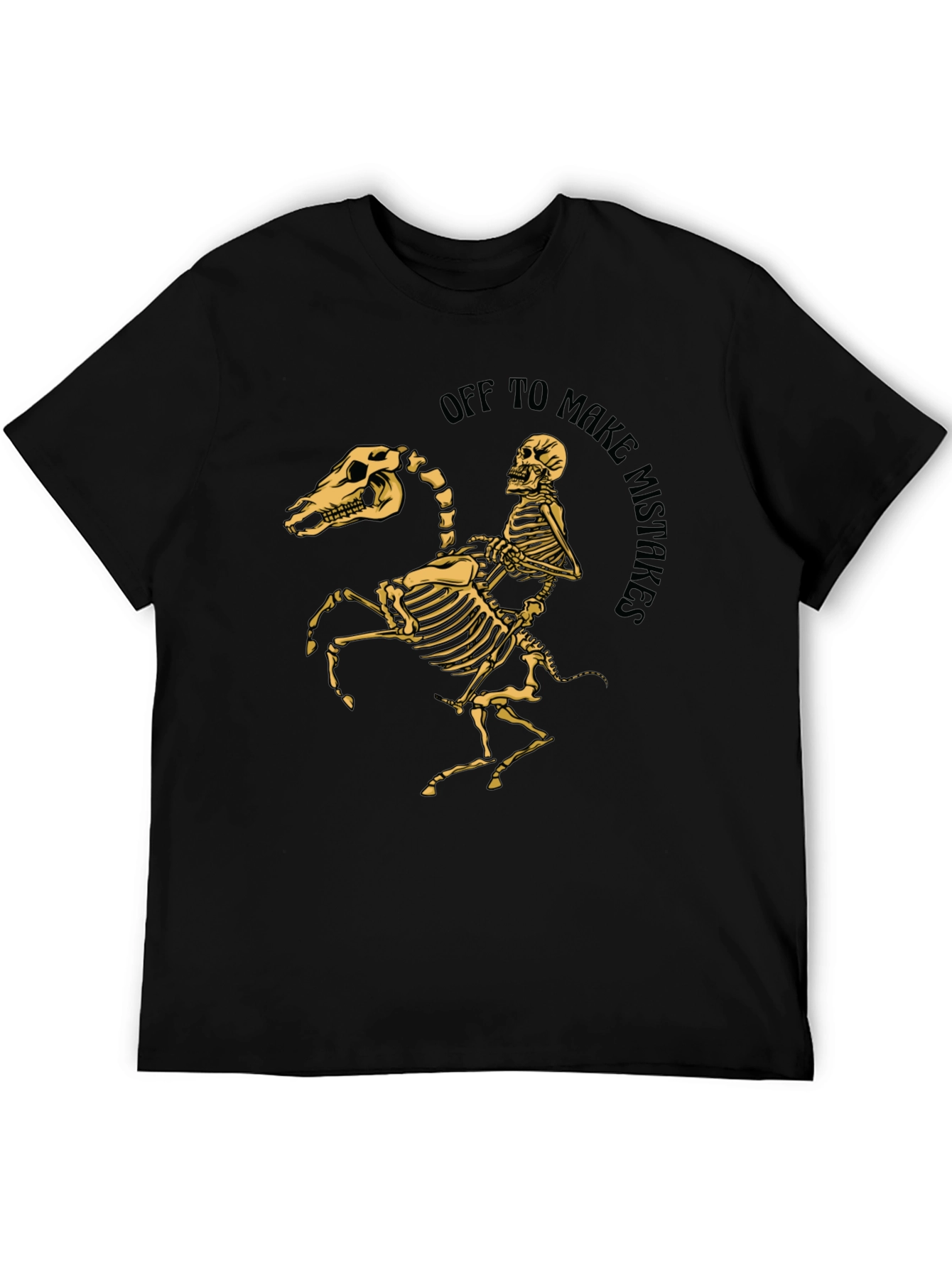 Off to Make Mistakes Skeleton Rider Graphic Tee