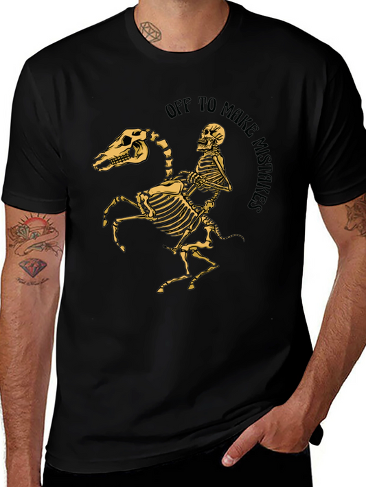 Off to Make Mistakes Skeleton Rider Graphic Tee