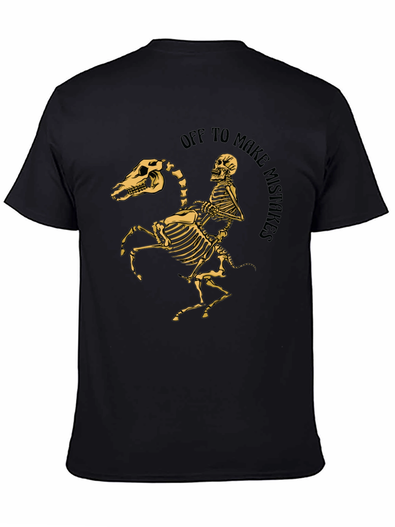 Off to Make Mistakes Skeleton Rider Graphic Tee