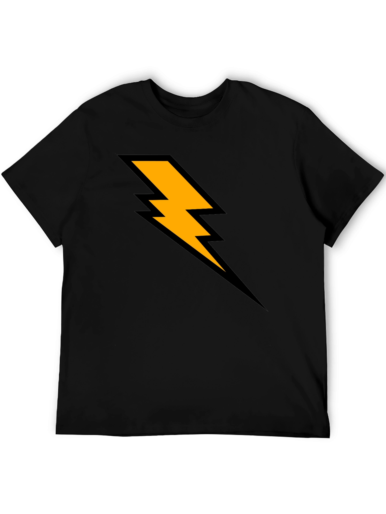 Lightning Bolt Graphic T-Shirt - Black