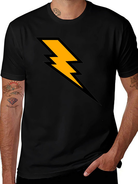 Lightning Bolt Graphic T-Shirt - Black