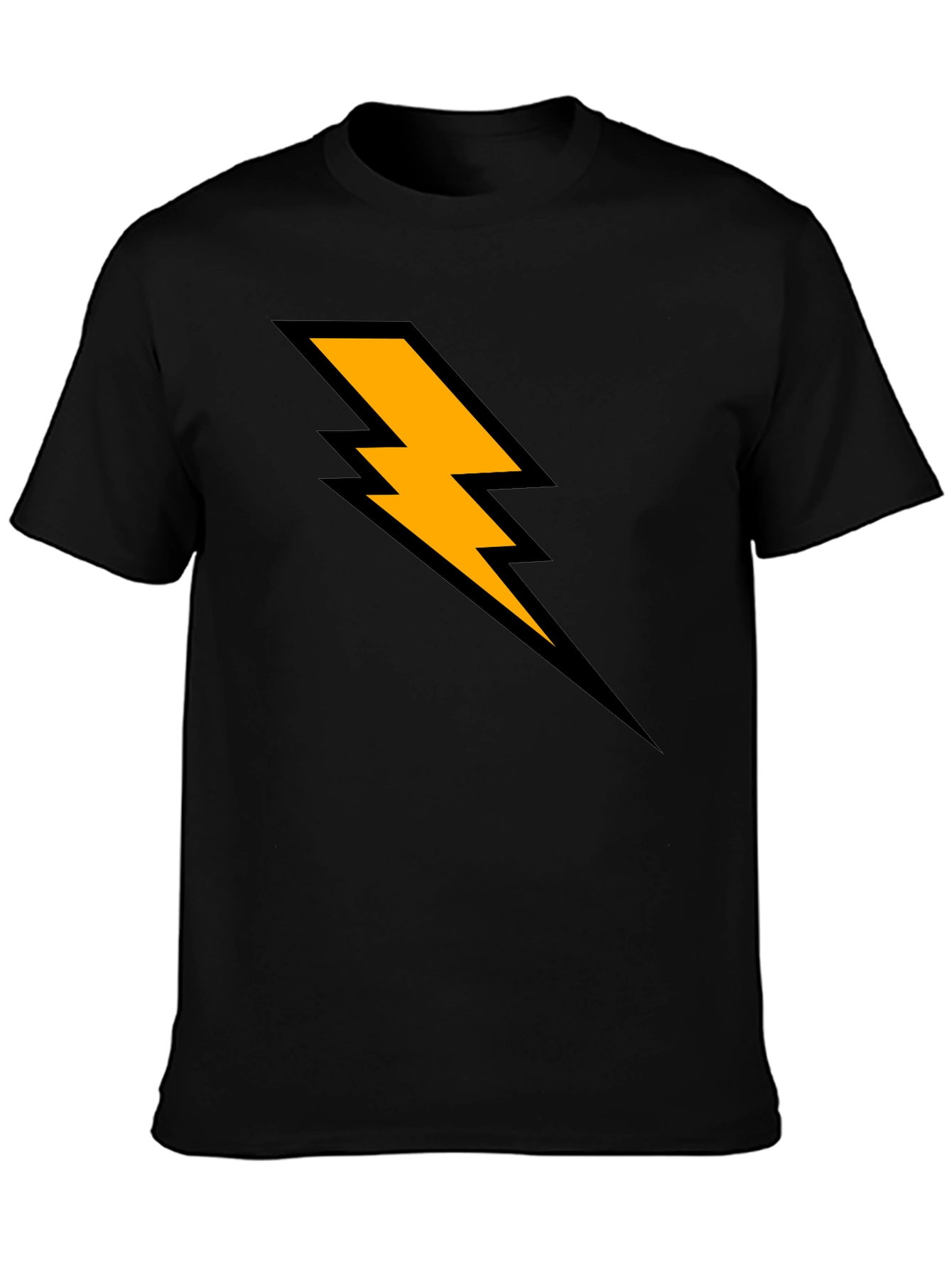 Lightning Bolt Graphic T-Shirt - Black